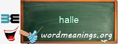 WordMeaning blackboard for halle